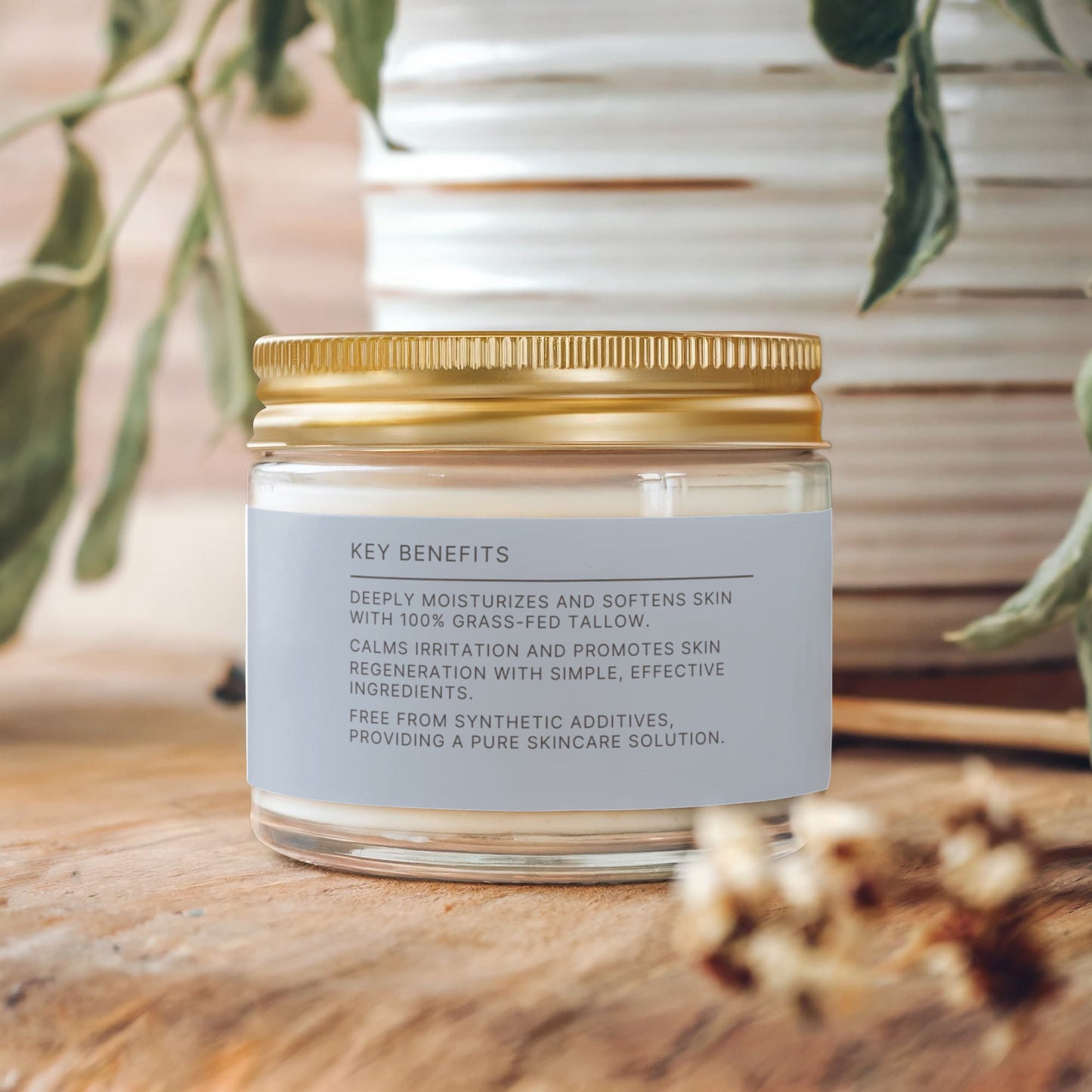 Whipped Grass-Fed Tallow Balm with Vanilla Bean