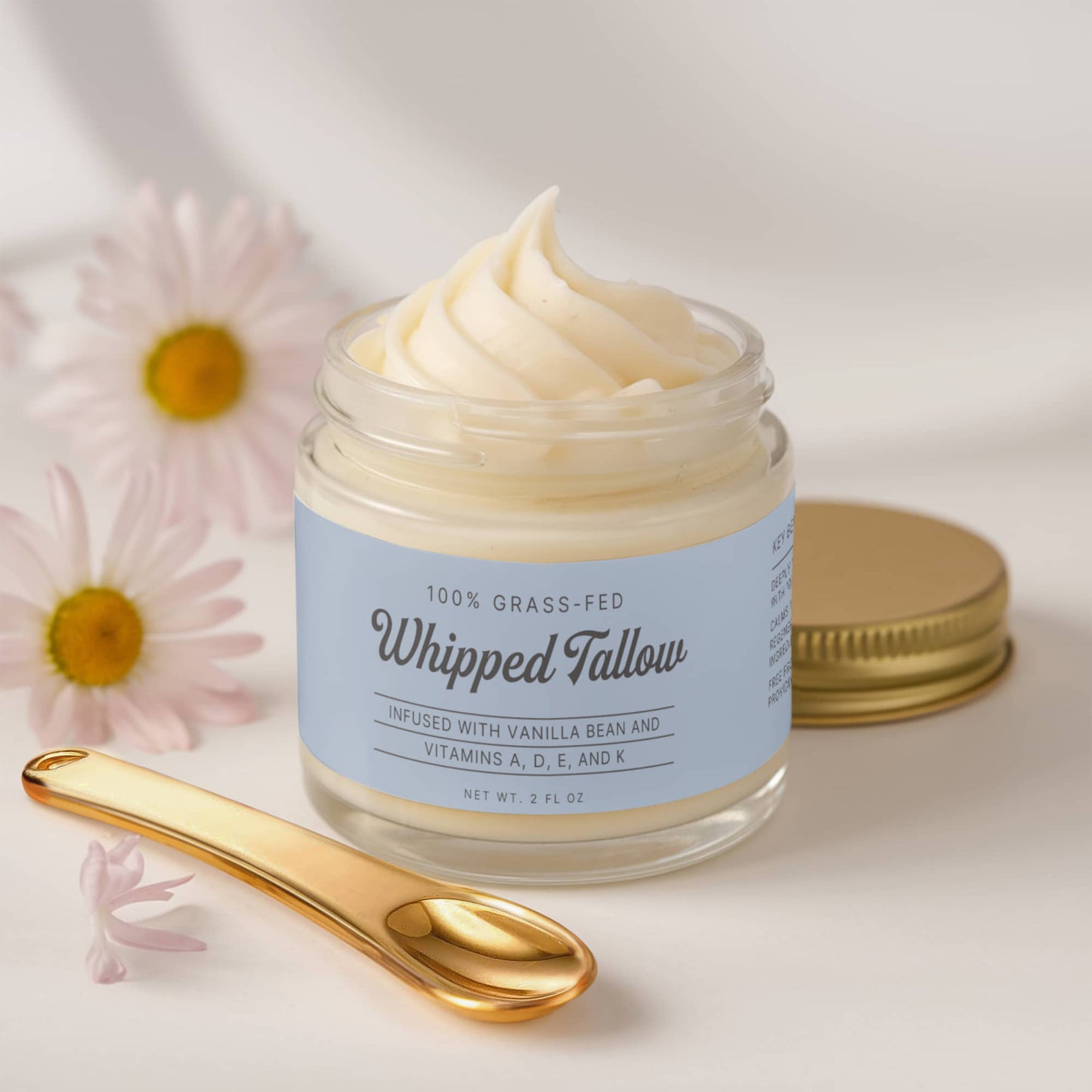 Whipped Grass-Fed Tallow Balm with Vanilla Bean