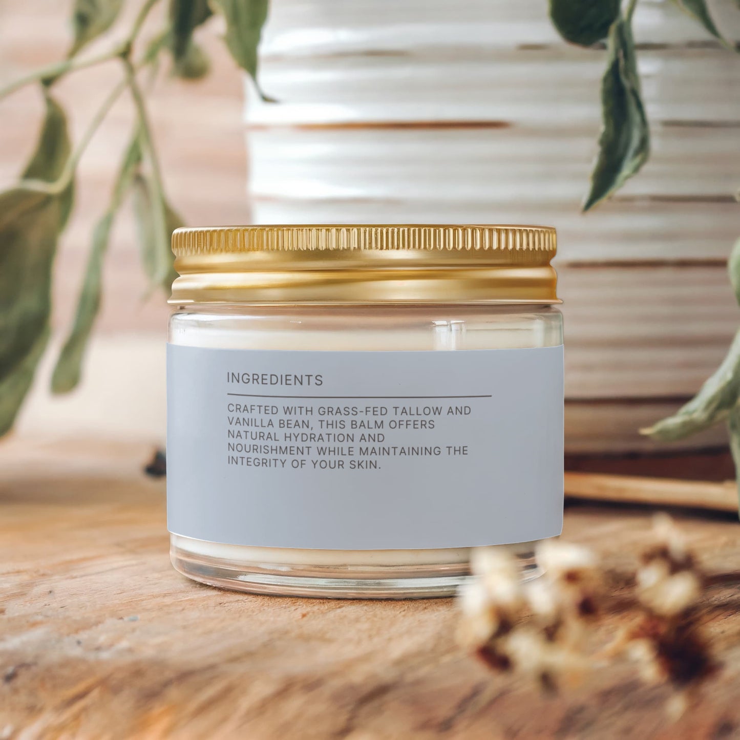 Whipped Grass-Fed Tallow Balm with Vanilla Bean