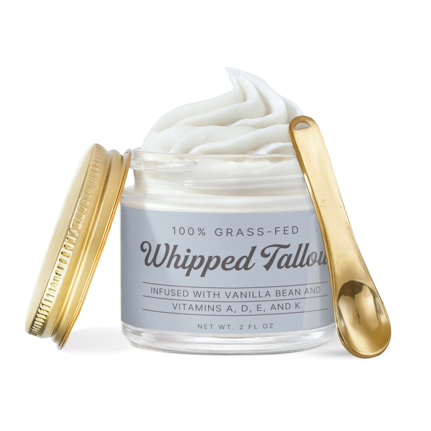 Whipped Grass-Fed Tallow Balm with Vanilla Bean